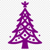 A detailed vector illustration of a Christmas tree in a festive holiday setting.