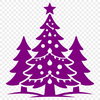 A stylized illustration of a Christmas tree with ornaments and lights, suitable for graphic design and digital use.