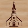 Vector Church Design SVG Image A 2D illustration of a church building in vector format.