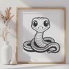 Snake Vector Art Design A simple illustration of a snake, suitable for vector art designs.