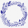 Intricate Wreath Clip Art Vector A decorative floral wreath design made up of intricate shapes and patterns.