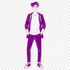 A digital illustration of a male figure in outline form.