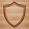 A graphic representation of a shield, designed as vector art for easy editing and customization.