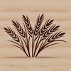 Detailed Stalk of Wheat SVG Design A vector illustration of a single stalk of wheat with detailed texture and lines.