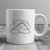 Stylized Cloud Illustration in Vector Format A stylized illustration of a cloud in vector format suitable for various applications including design projects.