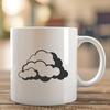 Fluffy Cumulus Cloud Illustration A vector graphic representation of a fluffy cumulus cloud in mid-sky.