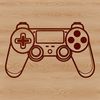 Video Game Controller Illustration An illustrated design of a video game controller featuring various controls and inputs.