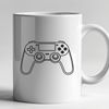 Game Controller Design Element Game controller with buttons and directional stick for video game interface design.