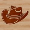 Traditional American Cowboy Hat Design A vector graphic design featuring a traditional American cowboy hat.
