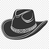 Free Cowboy Hat SVG Design A traditional cowboy hat made from vector lines and curves.