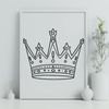 Intricate Crown Vector Design A vector illustration of a royal crown with intricate details, suitable for digital design projects.