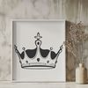 Geometric Crown Design for Cutting Machines A 2D crown design made from geometric shapes, suitable for digital cutting machines or laser cutters.