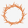 A detailed illustration of the Crown of Thorns, a symbol in Christianity representing Jesus Christ's crucifixion.