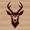 Wildlife Silhouette Deer Head Vector A high-quality image of a deer's head, suitable for vector art design and cutting machine projects.