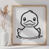 Beautiful Duck Illustration in Vector Format A high-quality graphic representation of a single duck bird in SVG design style.