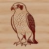 Stunning Falcon Illustration in Vector Format A detailed illustration of a bird, specifically a falcon, designed in vector format for commercial and personal use.