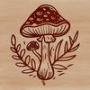 An illustration of a mushroom for vector design projects.