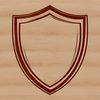 Vector shield design suitable for various cutting machines and digital editing tools.