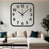 A vector graphic illustration of a modern digital clock with clean lines and minimalist design.