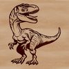 Dino Illustration with Editable Paths An SVG design featuring a detailed illustration of a dinosaur with editable paths.