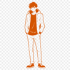 Free Male Illustration in SVG Format A simple male figure illustrated in vector format.