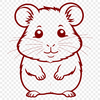 Free Vector Hamster Design Illustrated hamster for vector design and cutting machine projects.