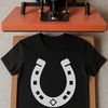 Free SVG horse shoe design for web and print projects