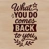 Vector Karma Quote in Clean Format Karma quote in vector format featuring inspirational text with a clean design suitable for commercial or personal use.