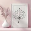 Vector Illustration of a Single Green Leaf A single green leaf with veins illustrated in a clean vector style.