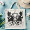 Free SVG Clip Art Big Cat Head A close-up illustration of a wild ocelot's head, featuring distinctive markings and a playful expression.