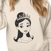 Female royal character illustrated in a vector design format as a digital clip art image.