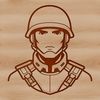 Military Man Illustration Vector Graphic A detailed illustration of a military man in uniform, designed as vector art for various applications.