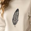Simple Feather Clip Art Image A single white feather with intricate details and texture, presented as a digital vector graphic.