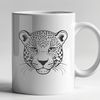 Wild Jaguar Head Illustration A vector illustration of a jaguar's head, suitable for various design and crafting applications.