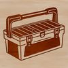 Toolbox Collection A digital illustration of a toolbox with various tools and equipment displayed inside.