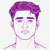 Editable Man SVG Clip Art Design An illustration of a male figure in vector format, suitable for editing with design software.