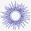 Radiant Vector Art Design A vector illustration of the sun with rays and glow.