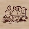 A graphic representation of a train, created using scalable vector graphics technology.