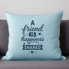 Inspiring quote about the value of true friends in a simple, modern design.