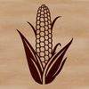 Free Vector Corn Design A stylized illustration of a corn plant, suitable for various design applications and file formats including SVG.