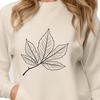 Stylized Leaf Graphic in PNG Format A stylized leaf illustration in vector format.