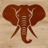 African Elephant Portrait Vector A close-up illustration of an African elephant's head with detailed features.