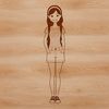 A young female figure in a simple design, suitable for vector art projects.