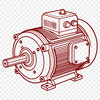 Free Vector Motor Graphics A detailed illustration of a motor, created as a vector graphic for technical applications.