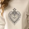 Heartfelt Devotion Symbol Sacred Heart icon in vector format, ideal for digital designs and prints.