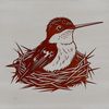Hummingbird Silhouette SVG Clip Art An intricately designed hummingbird silhouette suitable for commercial or personal use in various design applications.