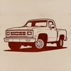 Vehicle Design SVG Graphics A graphic representation of a vehicle with a bed and cab design.