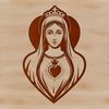 Immaculate Heart Vector Artwork A simple illustration of the Immaculate Heart, a sacred symbol in various religious traditions.