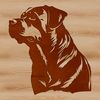 Free Editable Vector Rottweiler Image An editable vector graphic of a Rottweiler in a standard format suitable for various design applications.