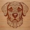 Detailed Rottweiler Clip Art A detailed illustration of a Rottweiler dog's head, suitable for vector design and cutting machine projects.